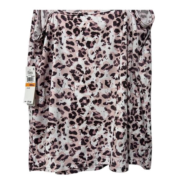 FLORA NIKROOZ WOMENS SMALL PINK ANIMAL PRINTED CAMI PAJAMA TOP ONLY NEW! - Picture 7 of 11